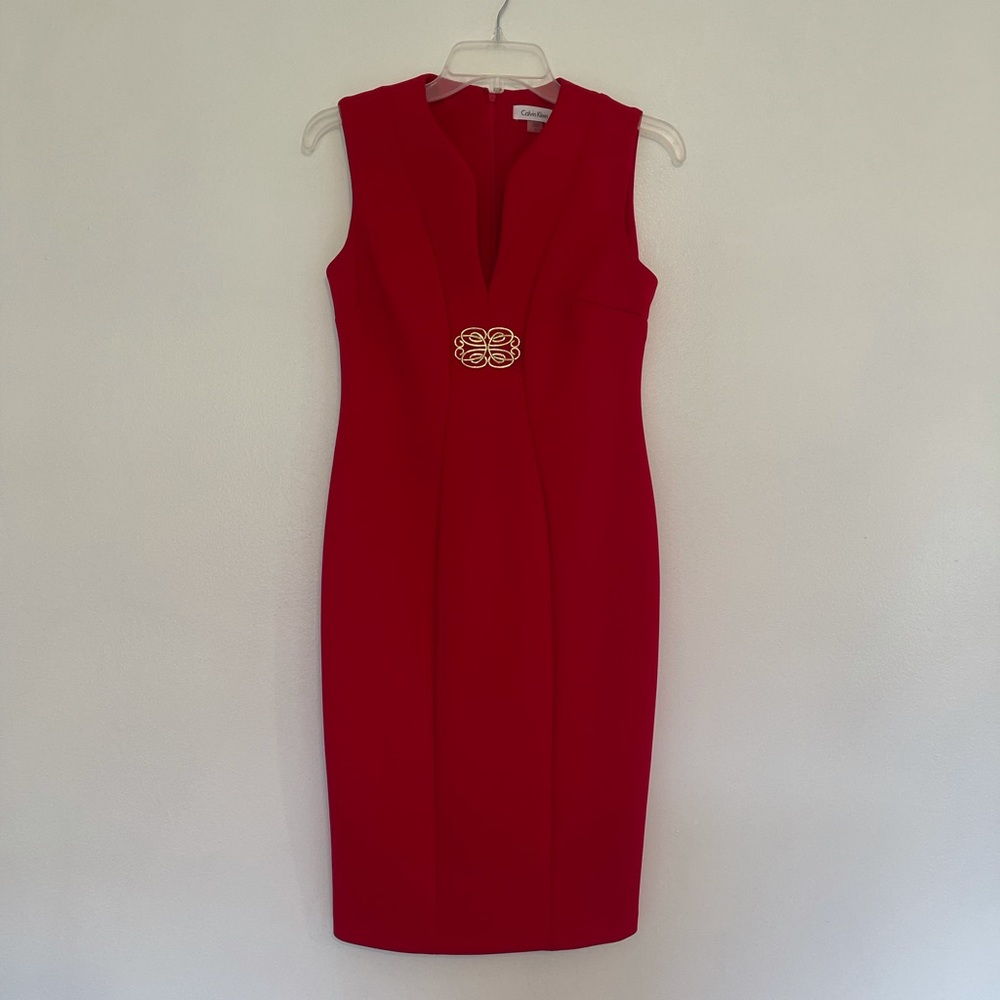 Calvin Klein Red Dress Brand New Size 4